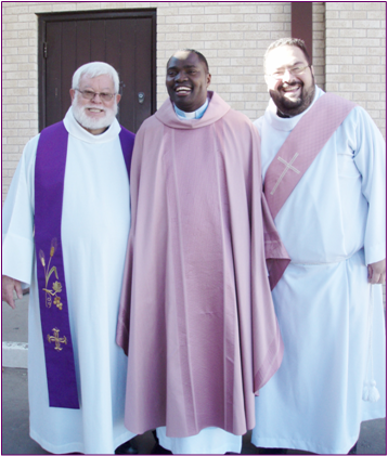 Msgr. David G Fierro, Fr. Allan Alaka and Deacon Gervan Menezes (Photo by www.catholicwebexperts.com)
