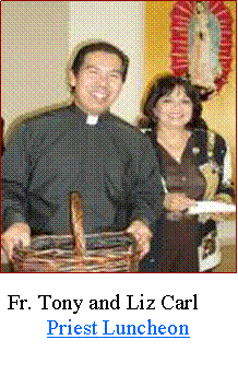 Text Box: 1. October 3rd “Holy Half Hour” St. Patrick Cathedral 5:15 Mass & Prayer Service.
October 19th Luncheon meeting Speaker Kerry McCullough Serra Member El Paso Club Downtown 18th floor Bring a guest!
October 23th 11:30 AM Tuesday Trustees meeting at Opus.